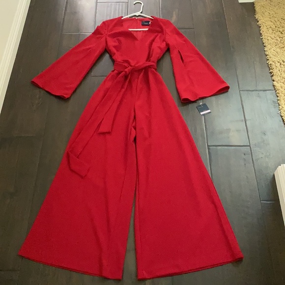 Just...Taylor Dresses & Skirts - NWT Just Taylor Red Bell Sleeve Jumpsuit 6